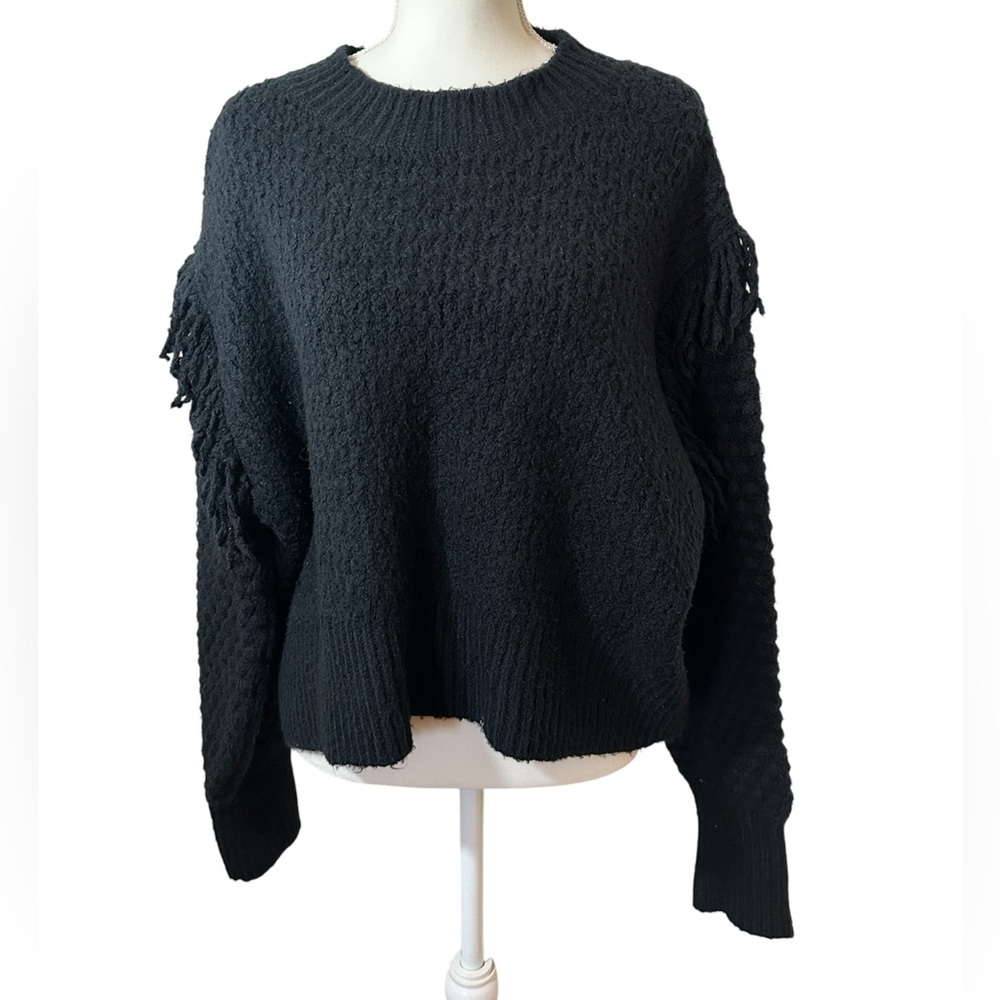 Treasure & Bond Mixed Stitch Fringe Sweater